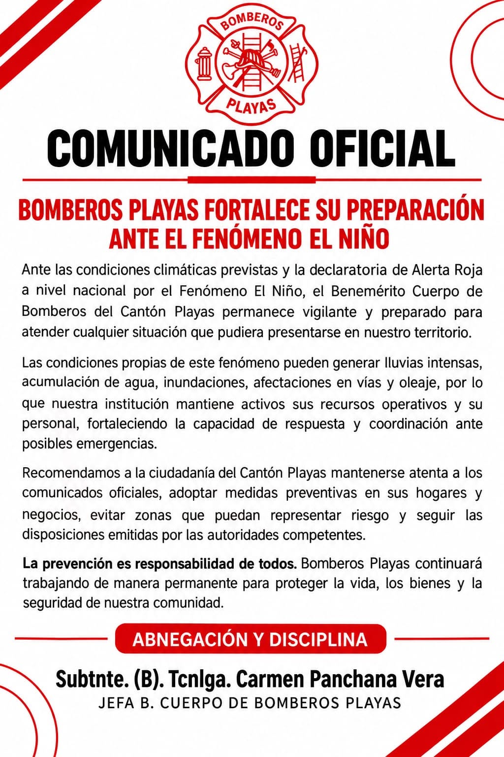 COMUNICADO OFICIAL